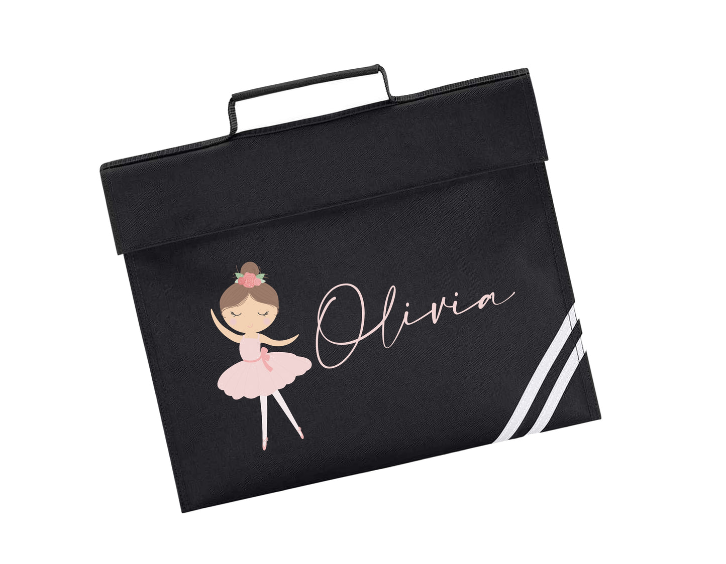 Personalised Ballerina Design Bookbag - All colours
