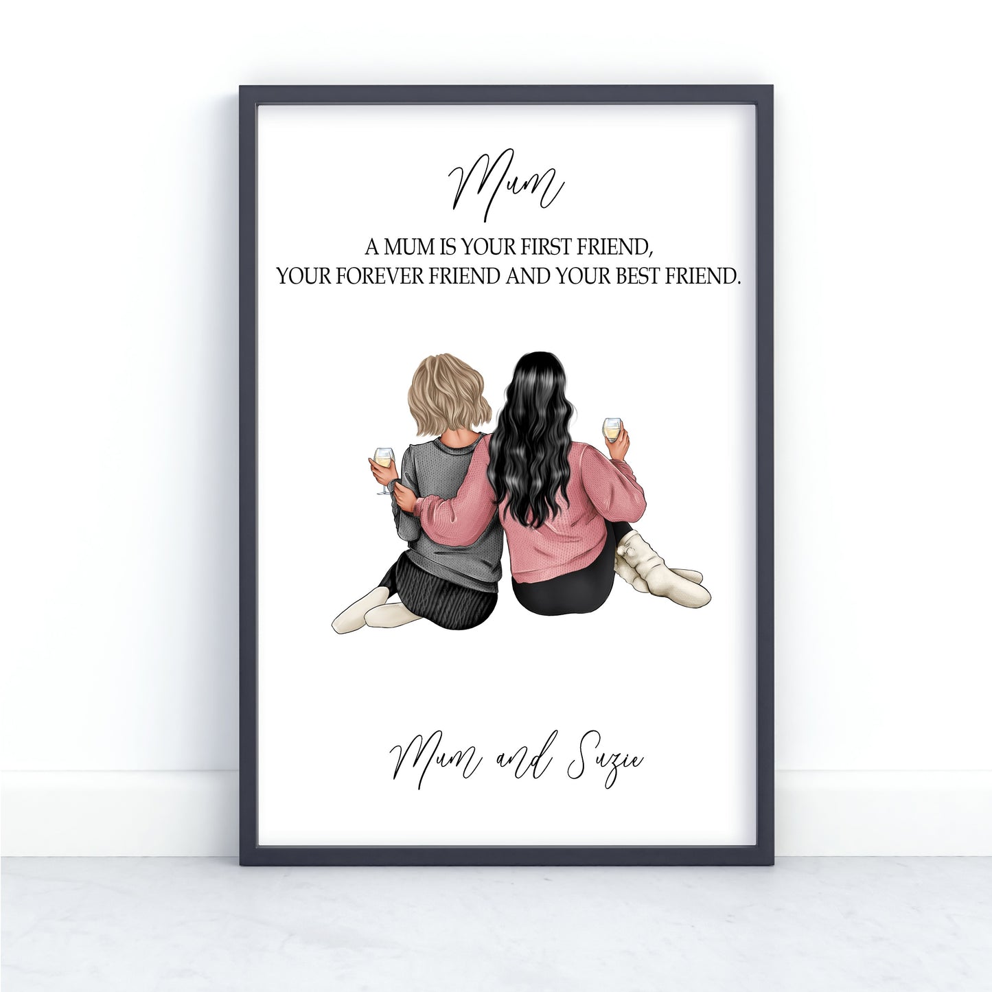 Mum and Daughter Print