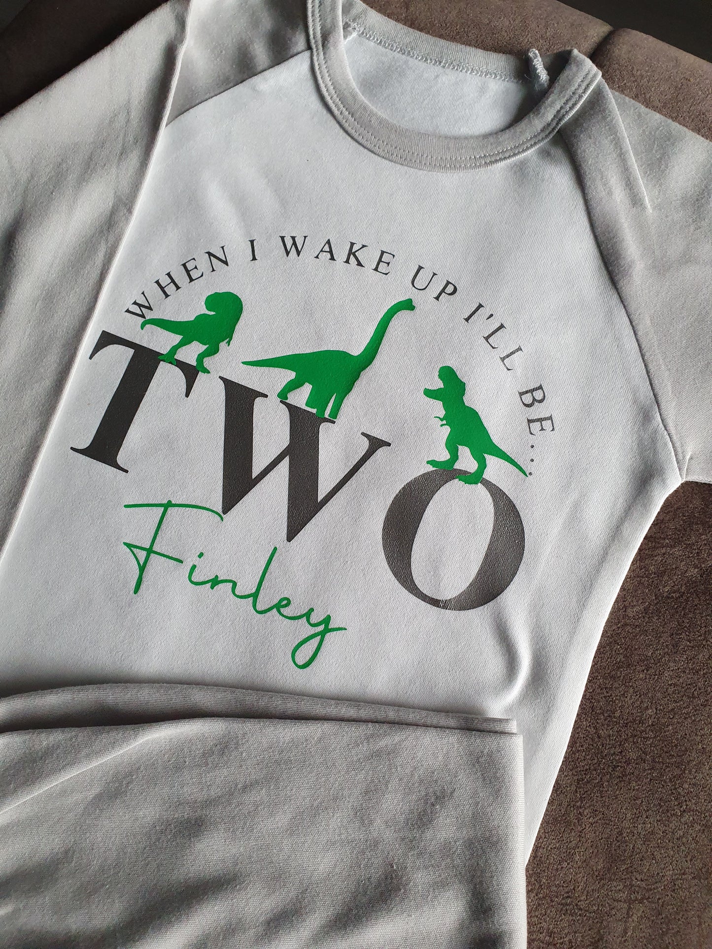 Kids Dinosaur Personalised Age Pyjamas