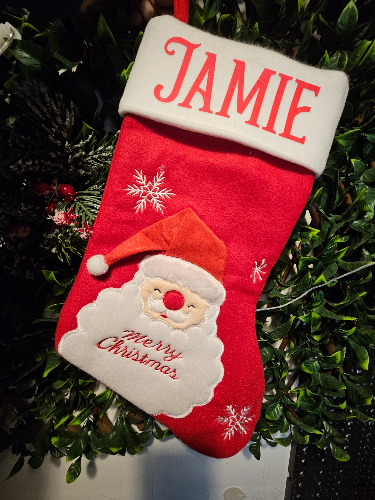 Red Personalised Christmas Stocking