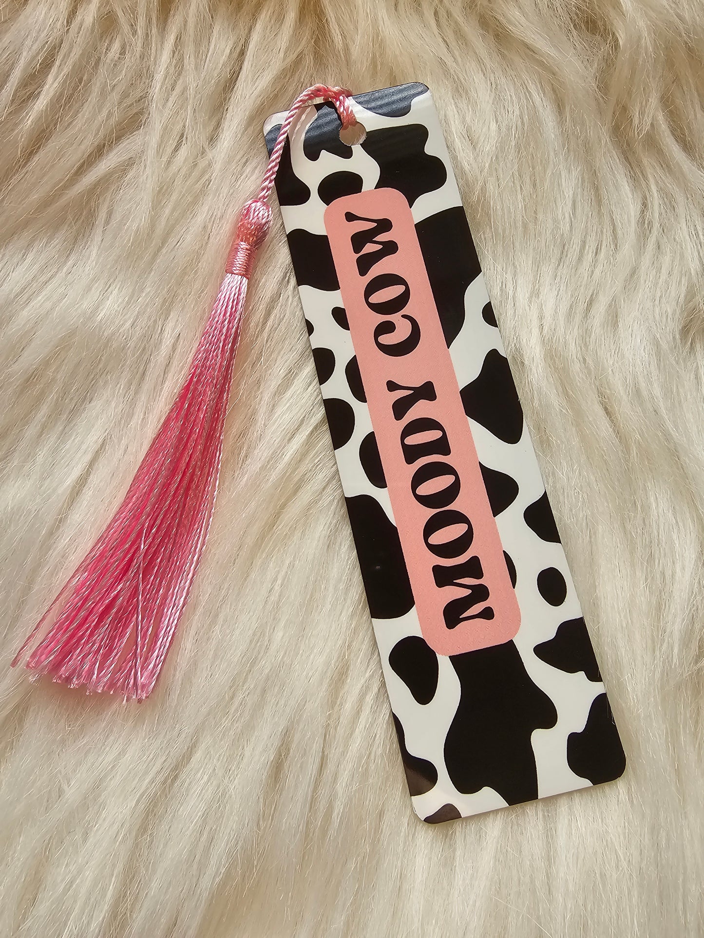 Moody Cow metal bookmark