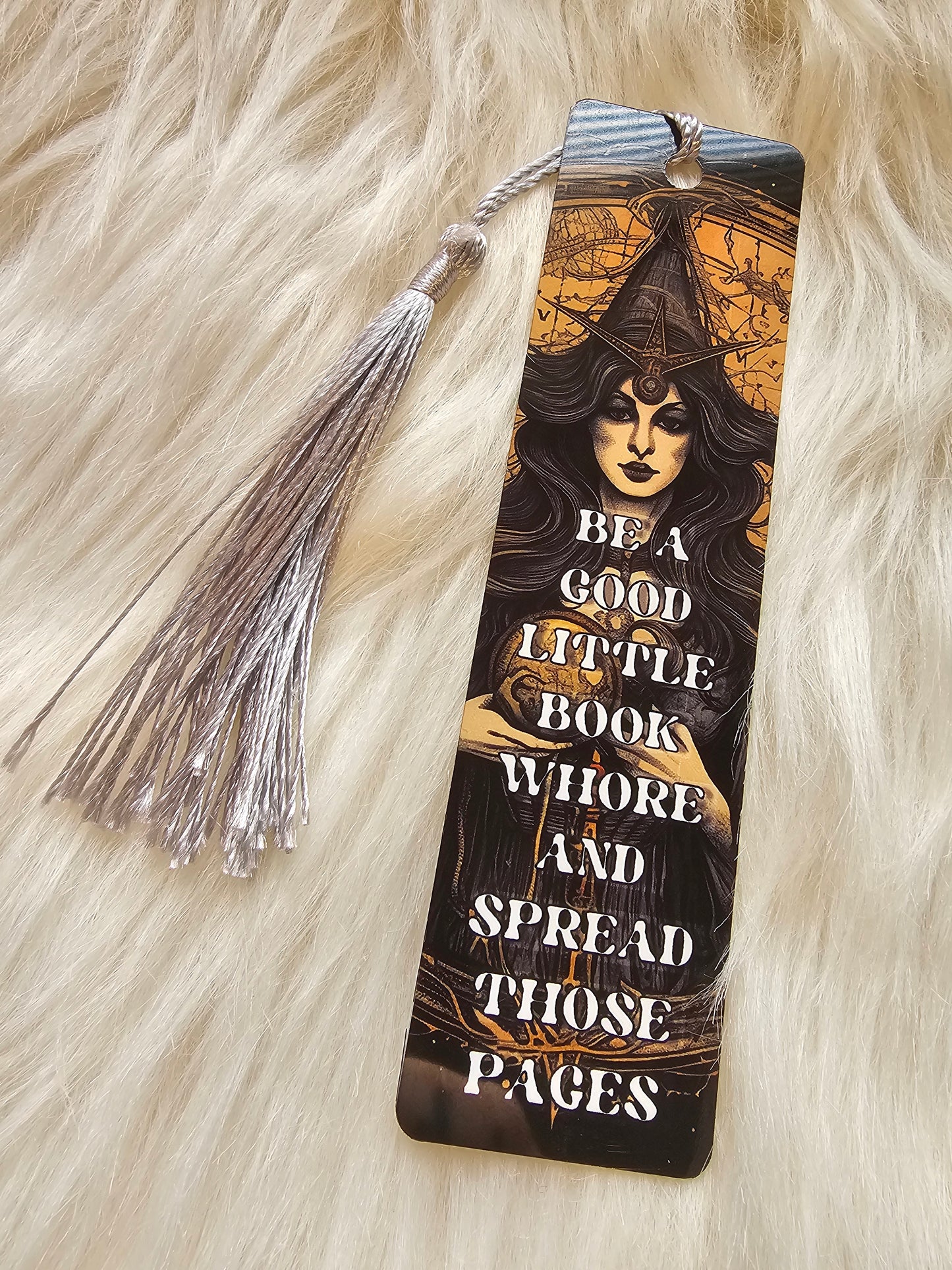 Be a good book whore metal bookmark