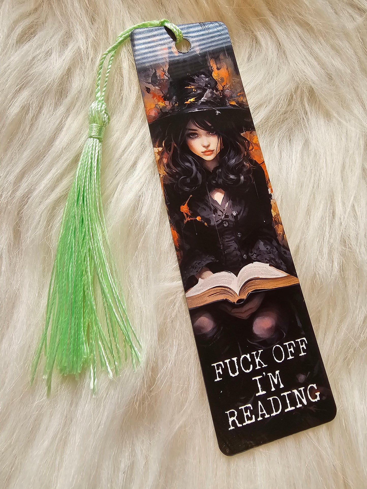 Fuck off I'm reading metal bookmark