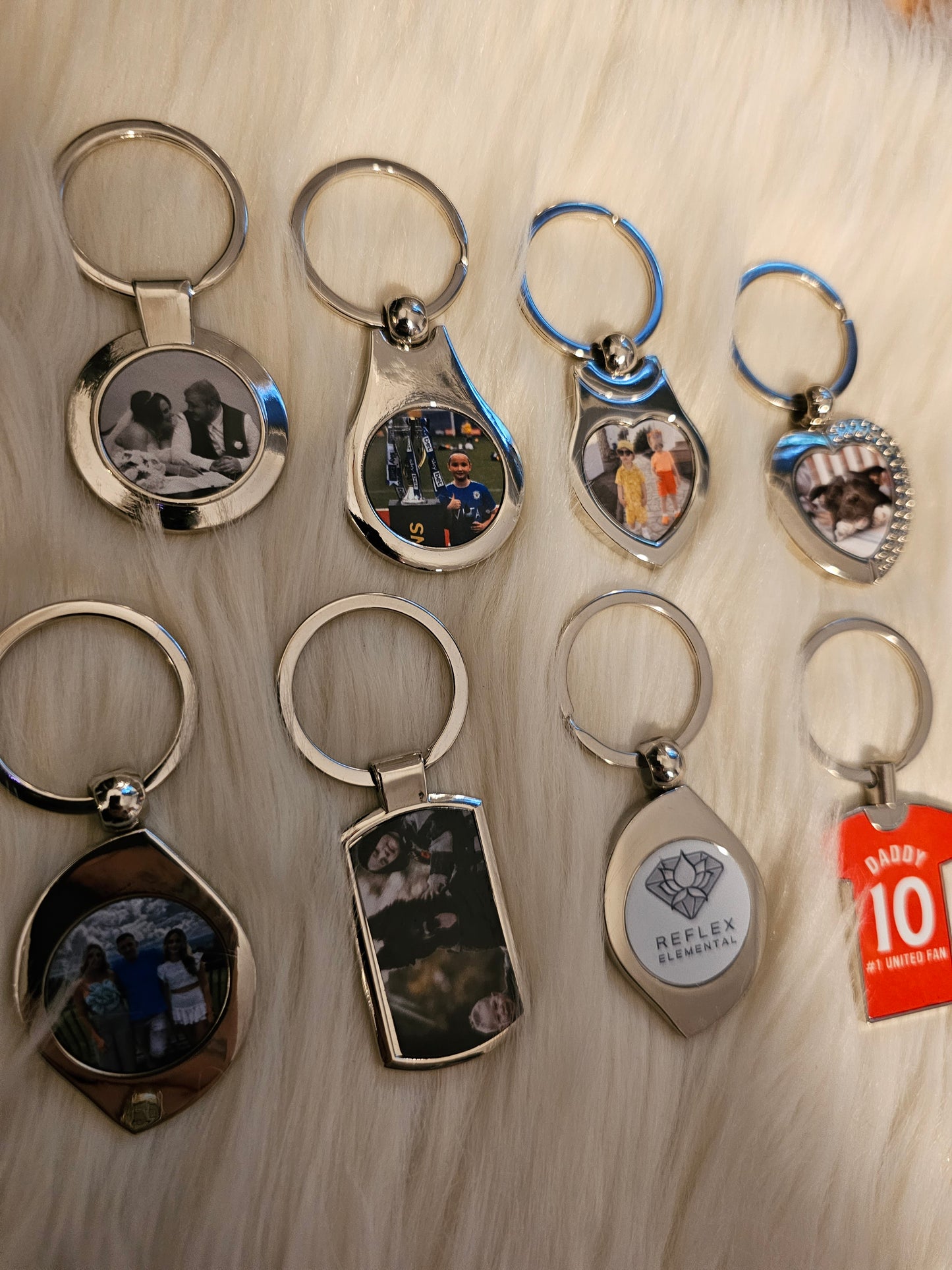 Tear Shape Photo Keyring