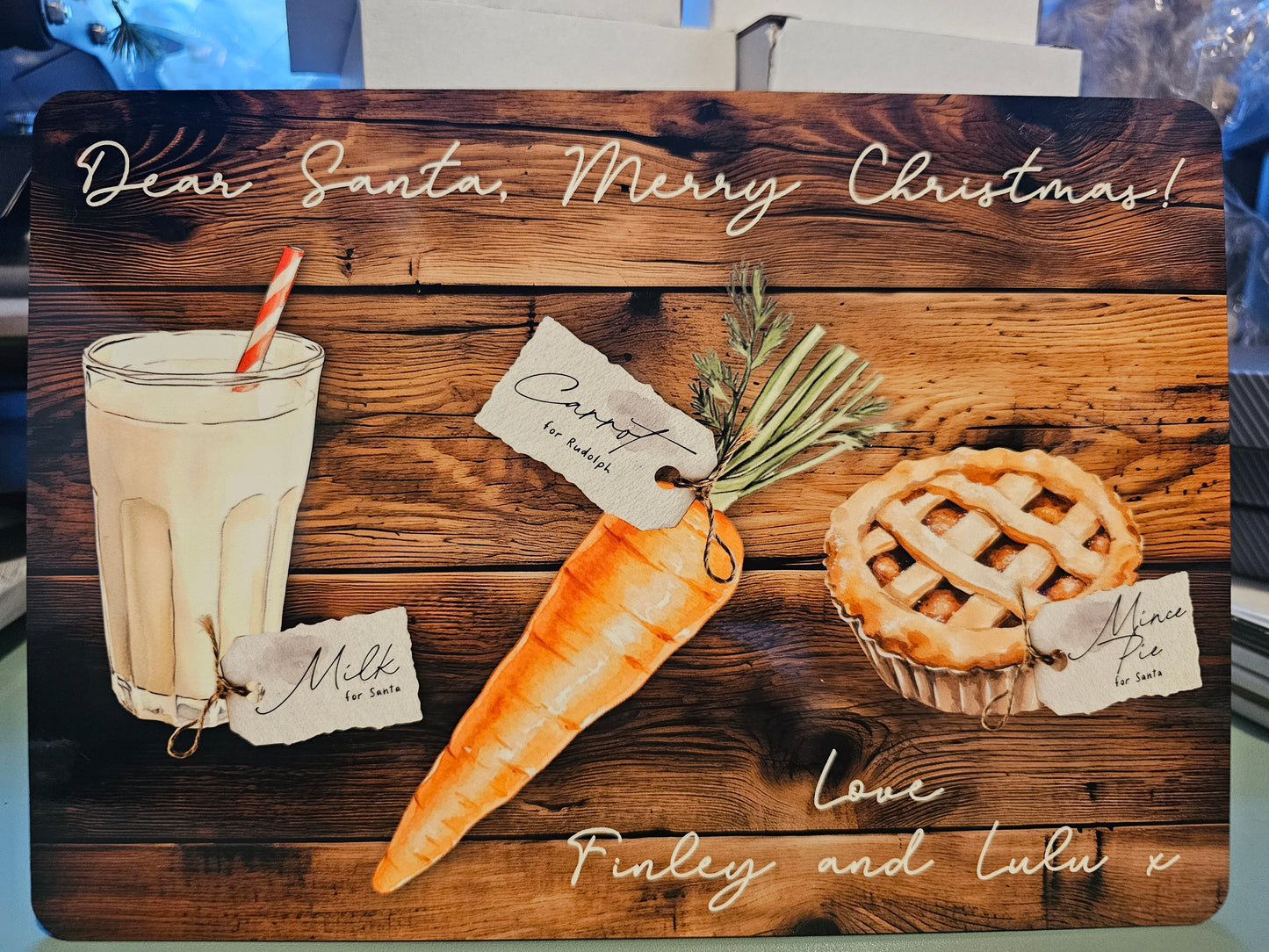 Personalised Santa Snack Board