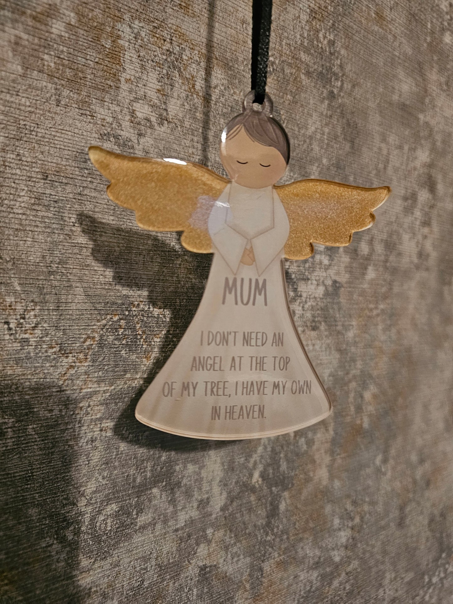 Personalised Angel hanging decoration