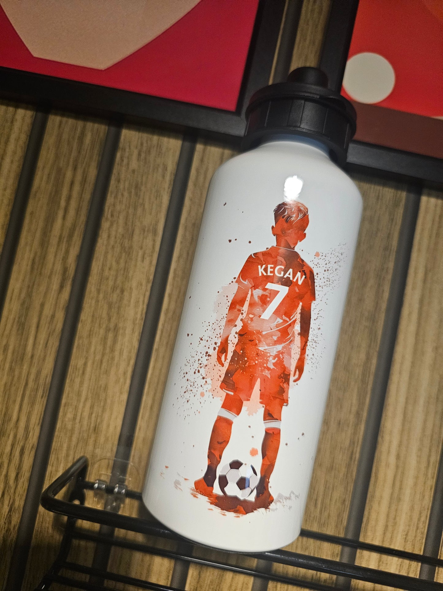 Personalised Footballer Drinks Water Bottle