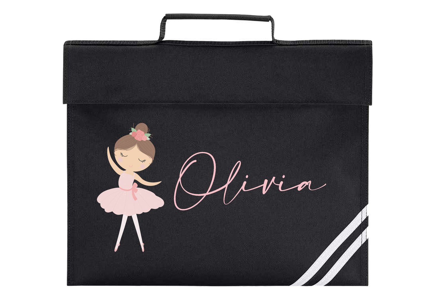 Personalised Ballerina Design Bookbag - All colours