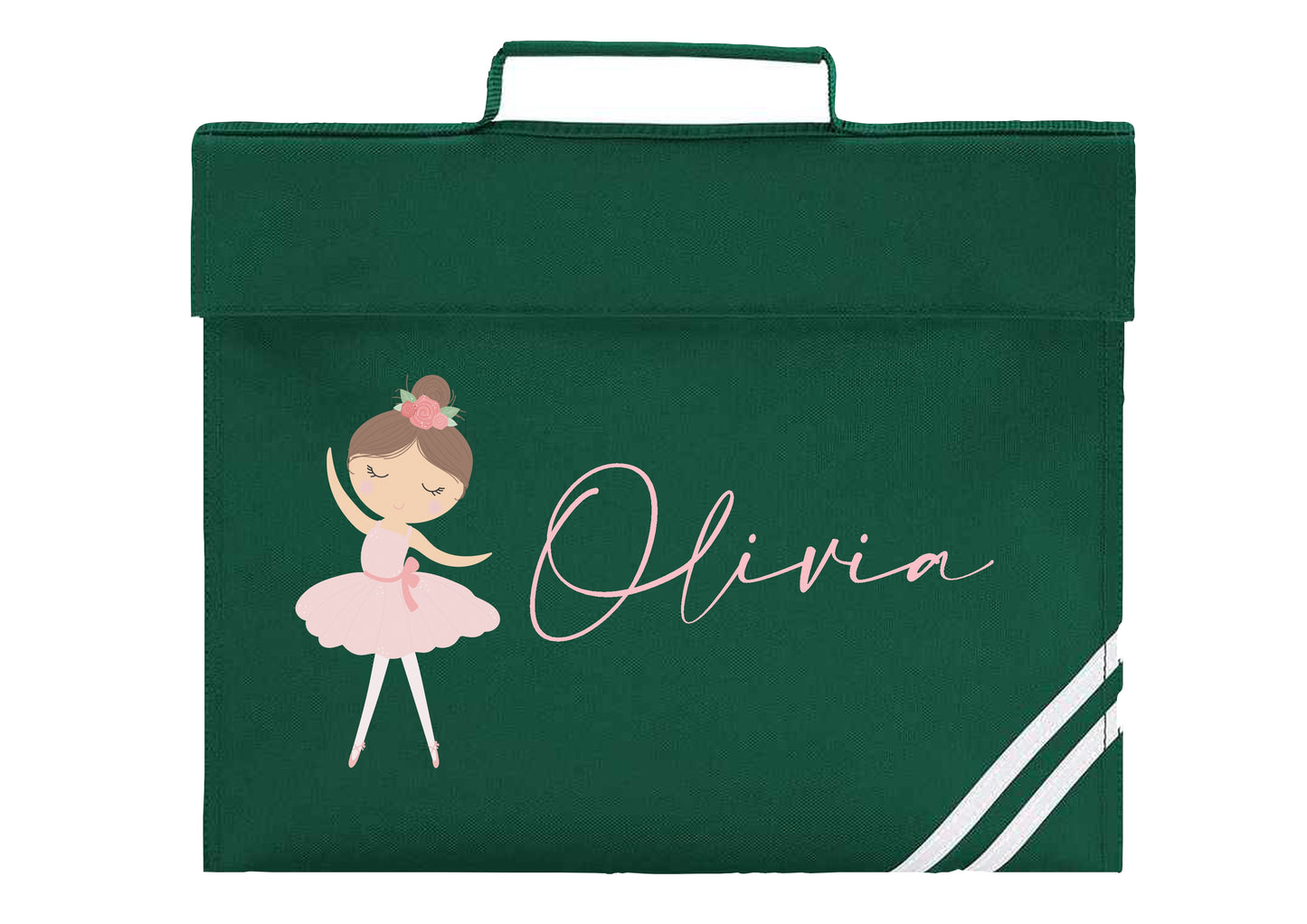 Personalised Ballerina Design Bookbag - All colours