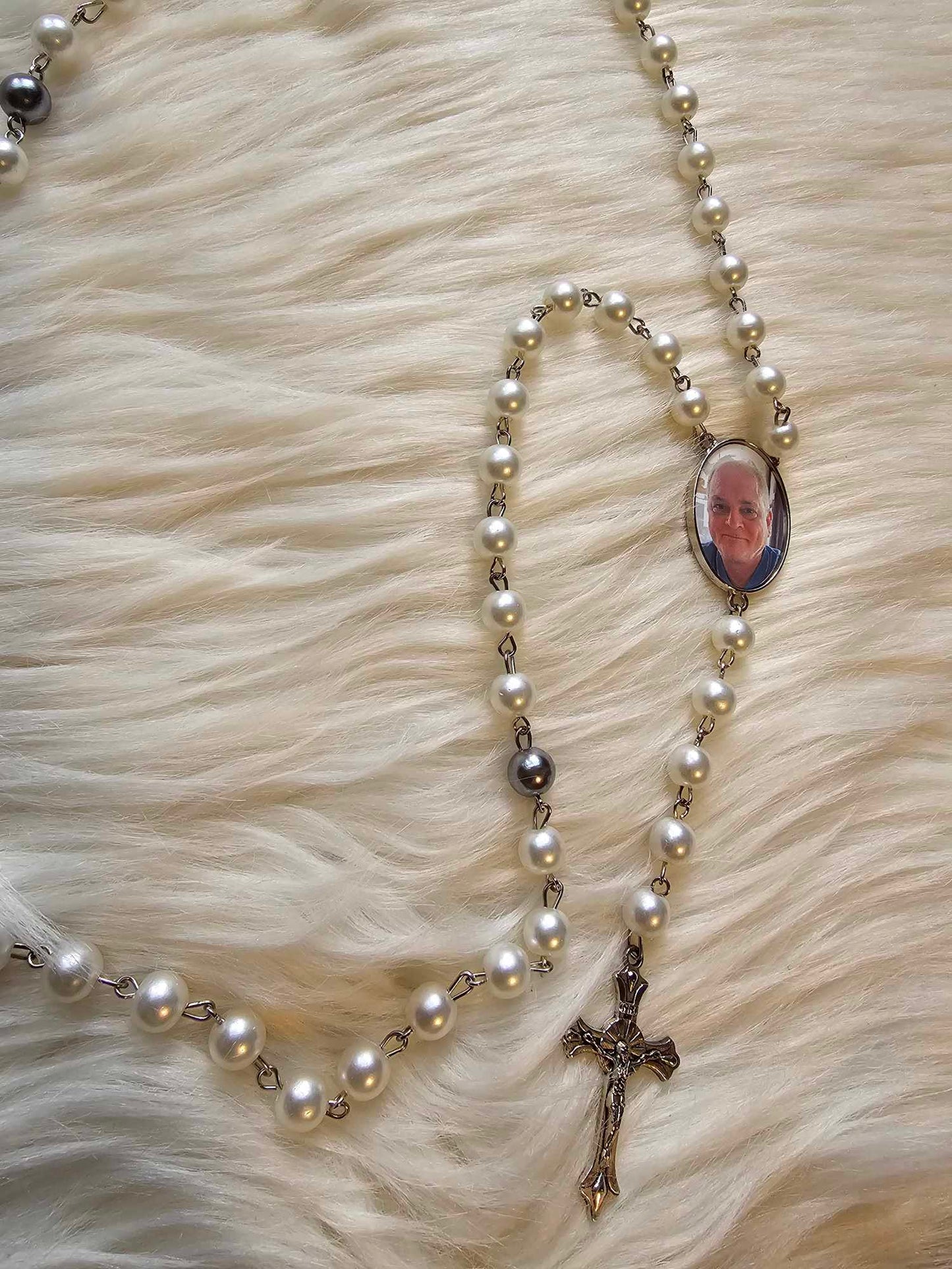 Rosary Beads Remembrance Printed with your photo