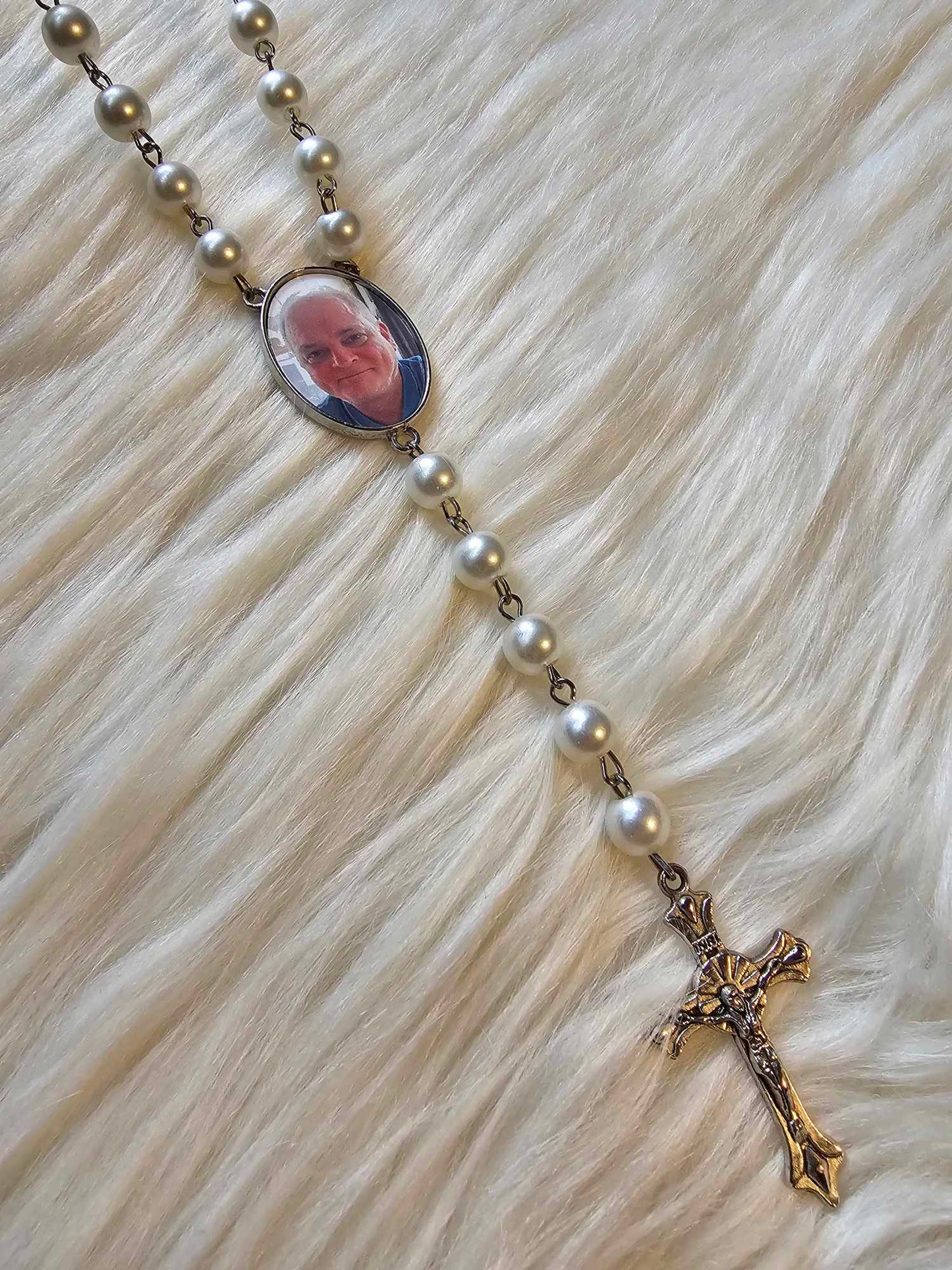 Rosary Beads Remembrance Printed with your photo