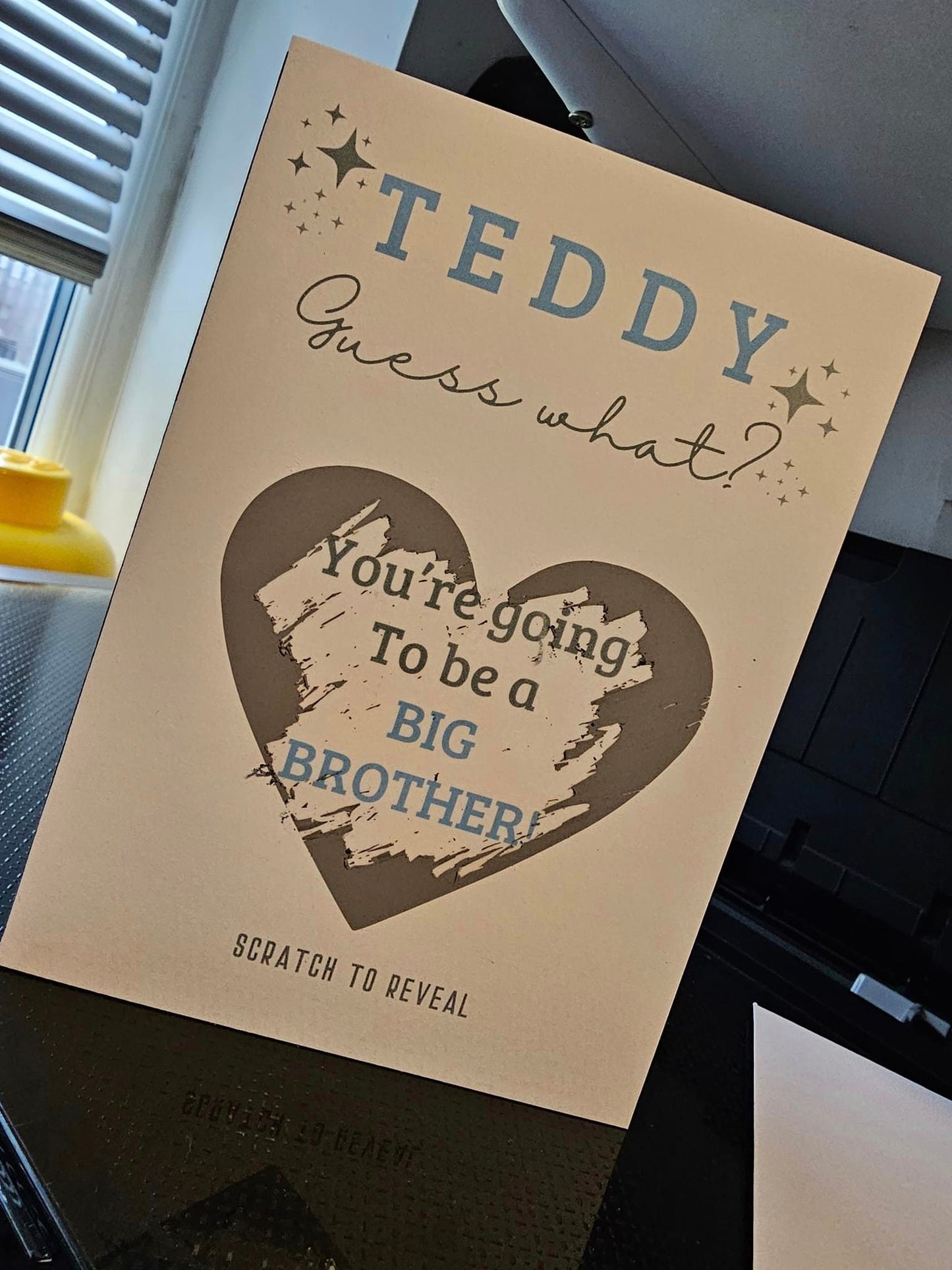 Baby Reveal You're going to be a big brother/sister card