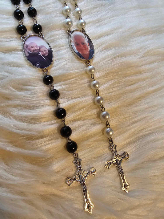 Rosary Beads Remembrance Printed with your photo