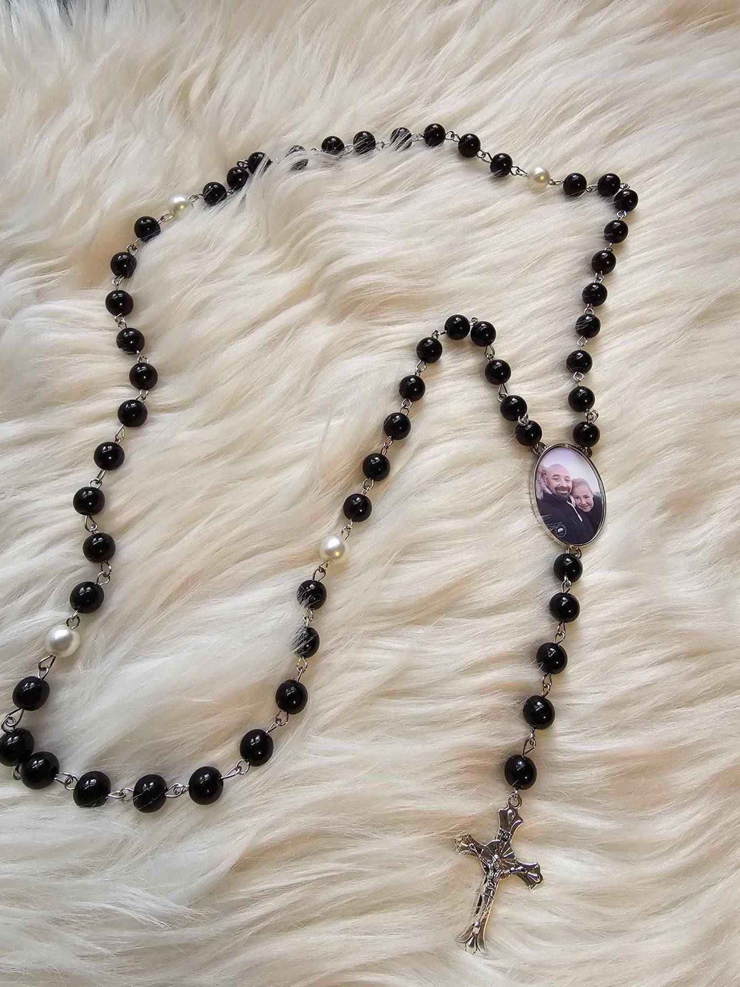 Rosary Beads Remembrance Printed with your photo