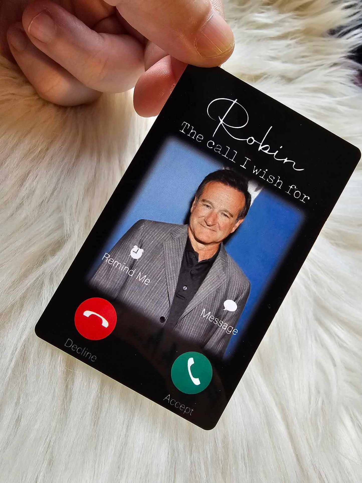 Phone Style Memorial Wallet or Purse Card or Car Ornament