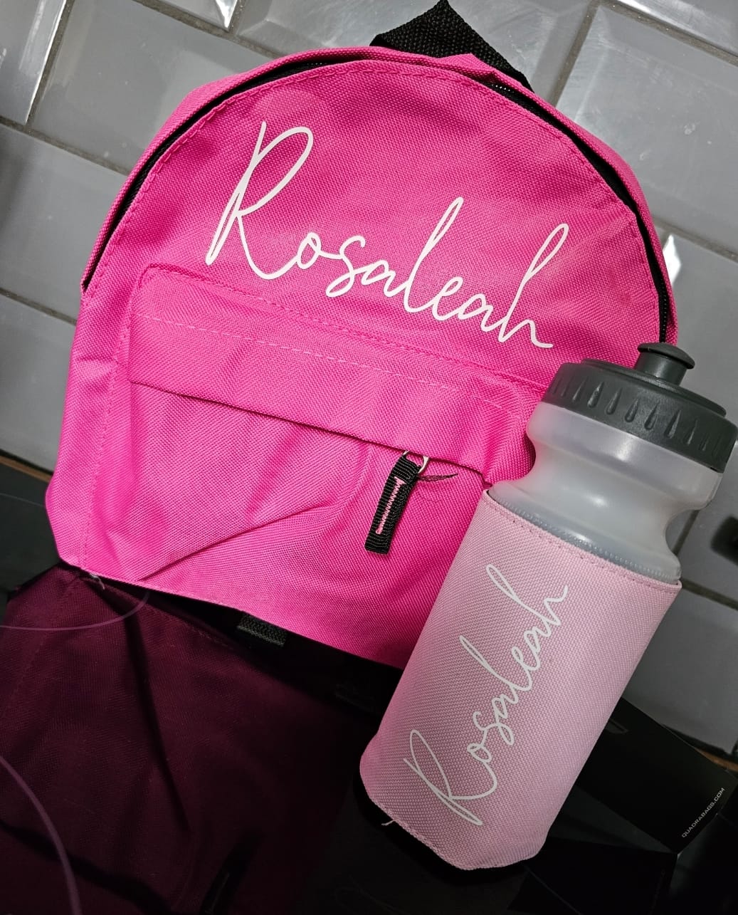 School Midi Rucksack Bag and bottle set