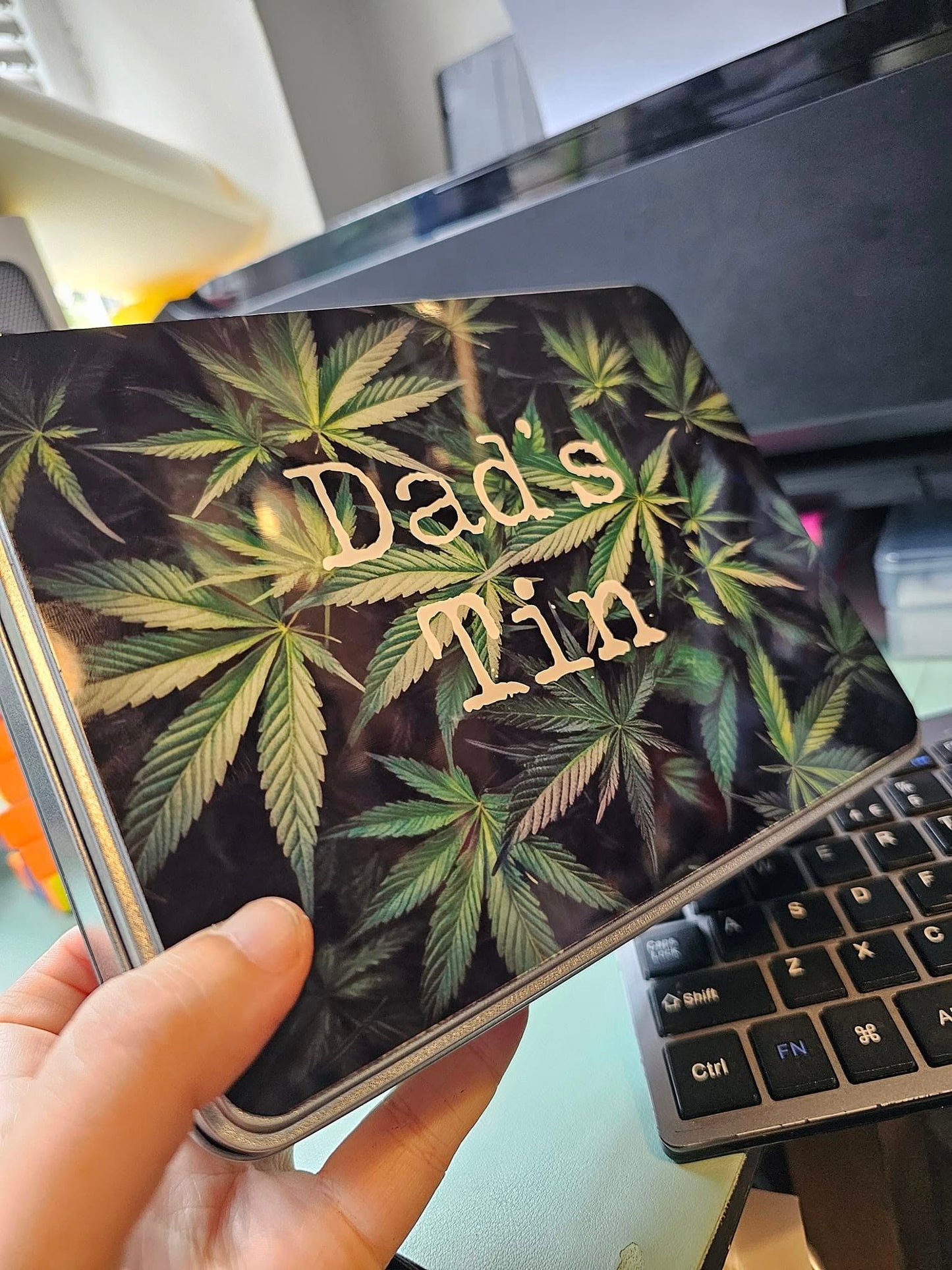 Personalised Leaf Style Tin