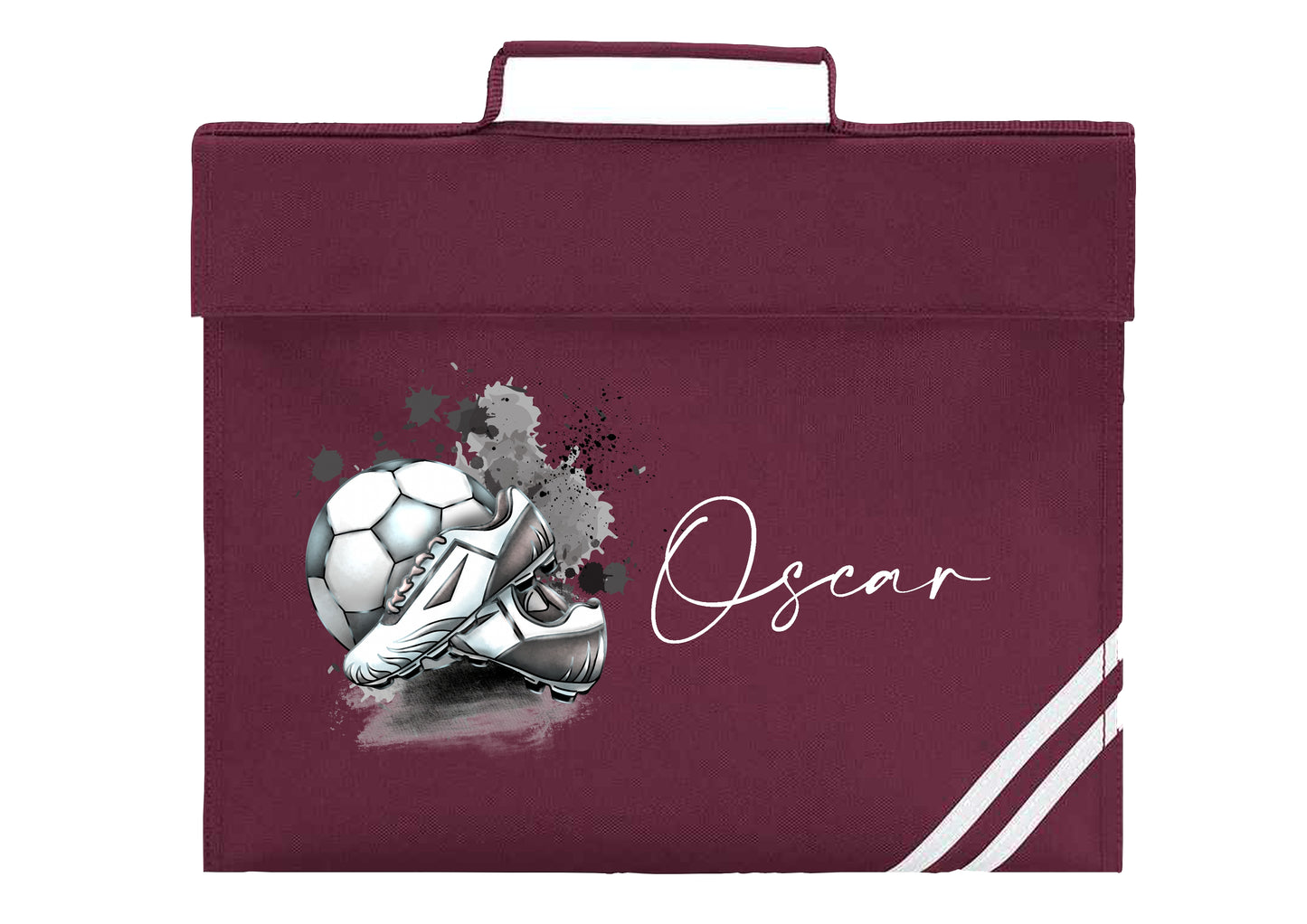 Personalised Football Design Bookbag - All colours