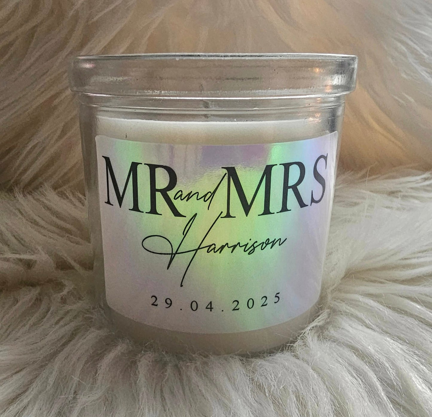 Married Wedding Couple Candle - Any Name and date
