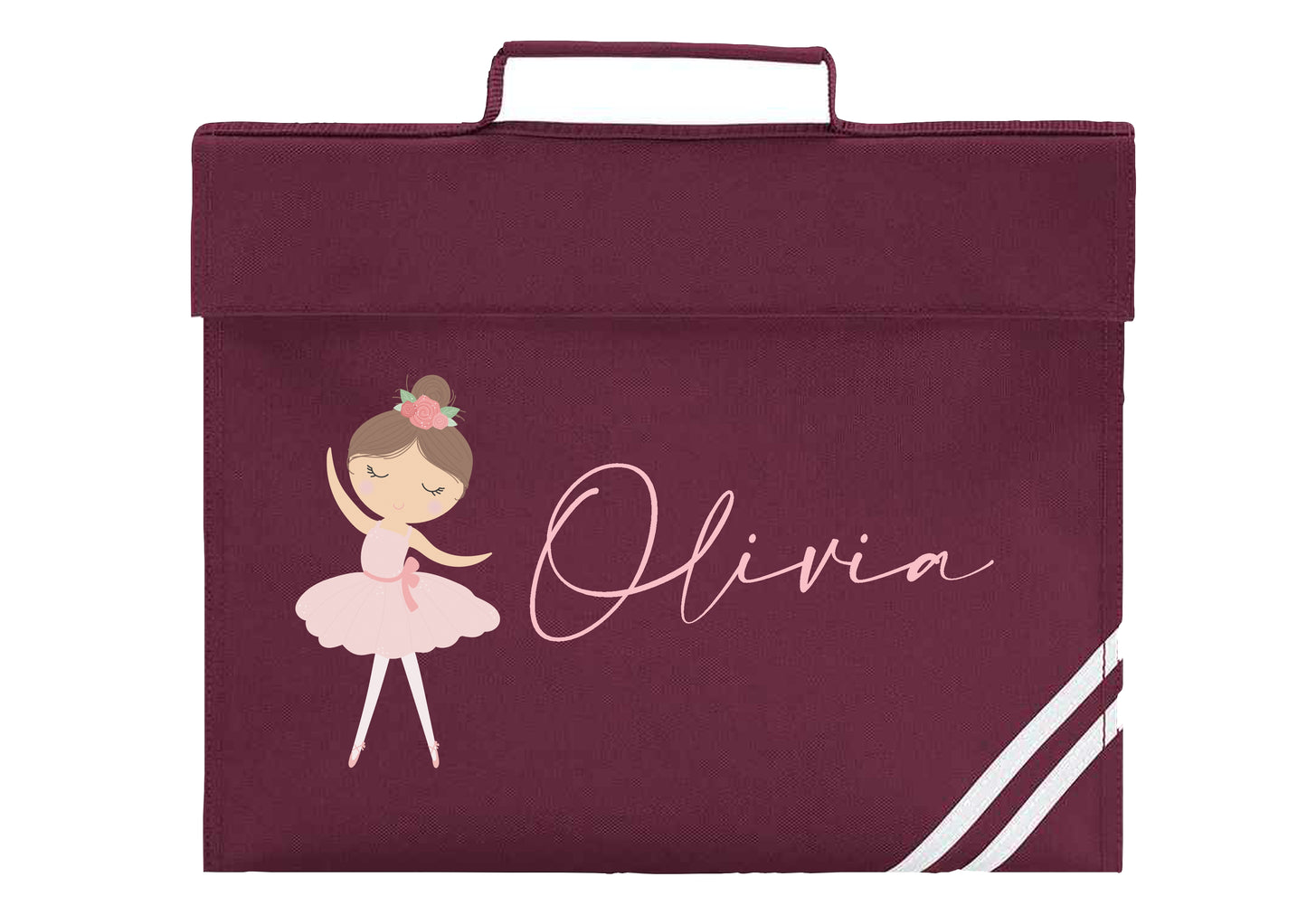 Personalised Ballerina Design Bookbag - All colours