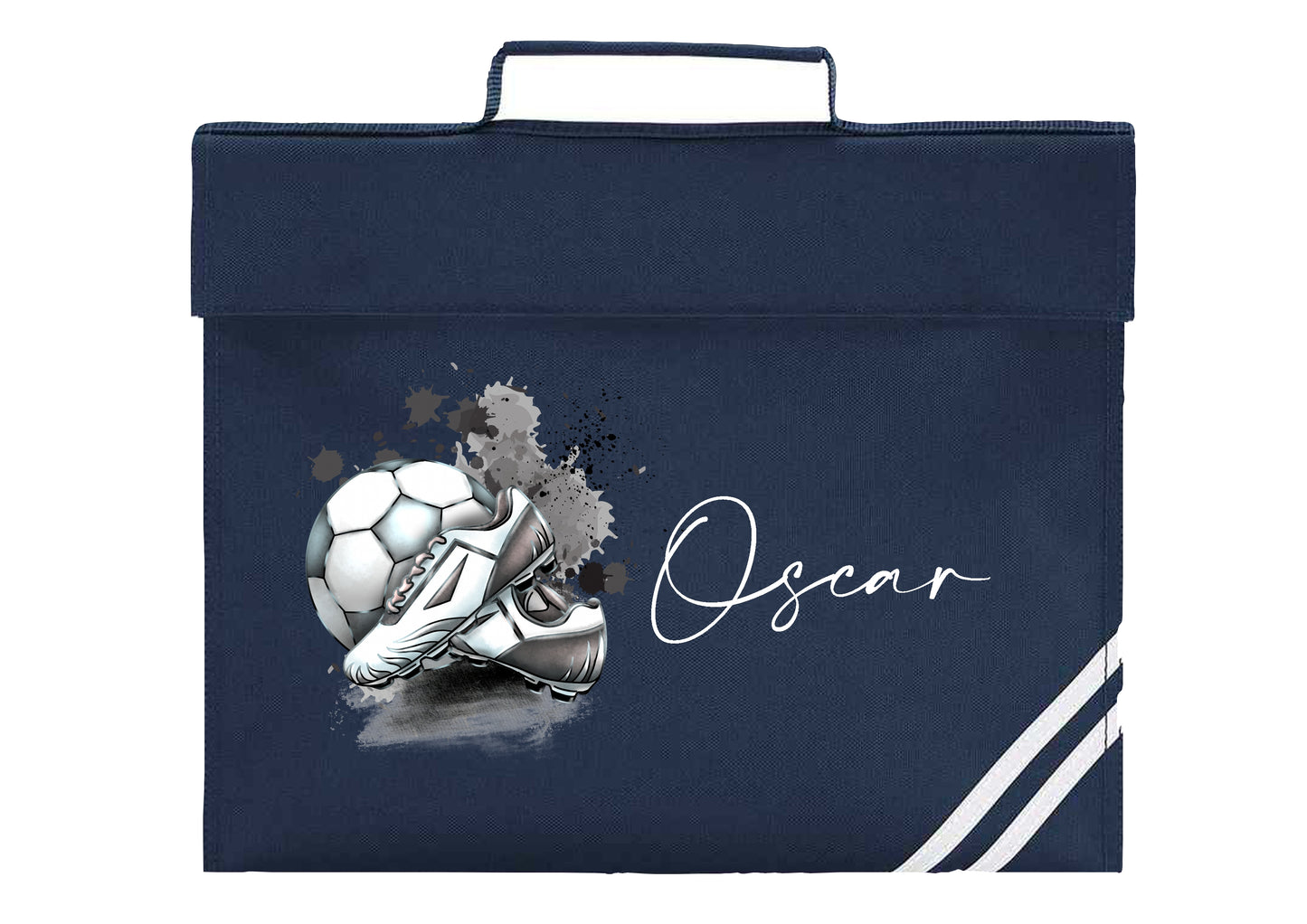 Personalised Football Design Bookbag - All colours