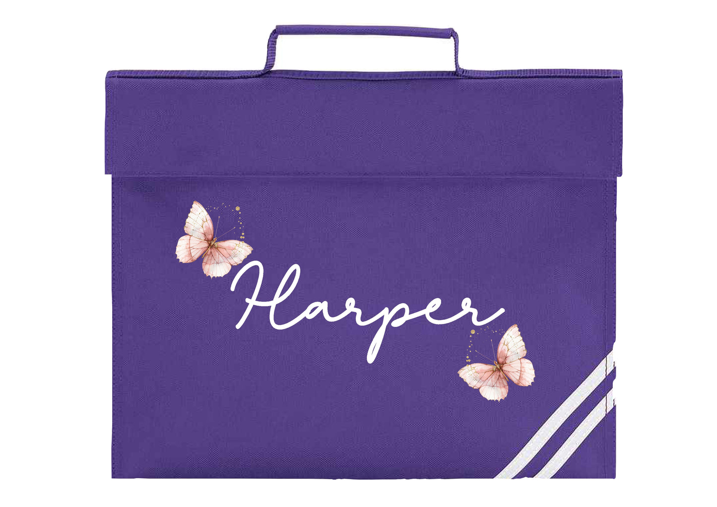 Personalised Butterfly Design Bookbag - All colours