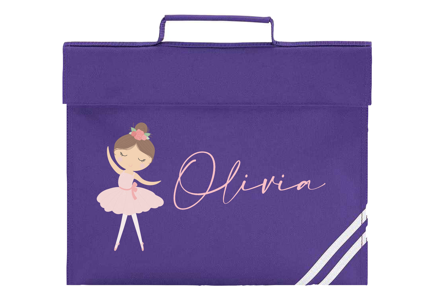 Personalised Ballerina Design Bookbag - All colours