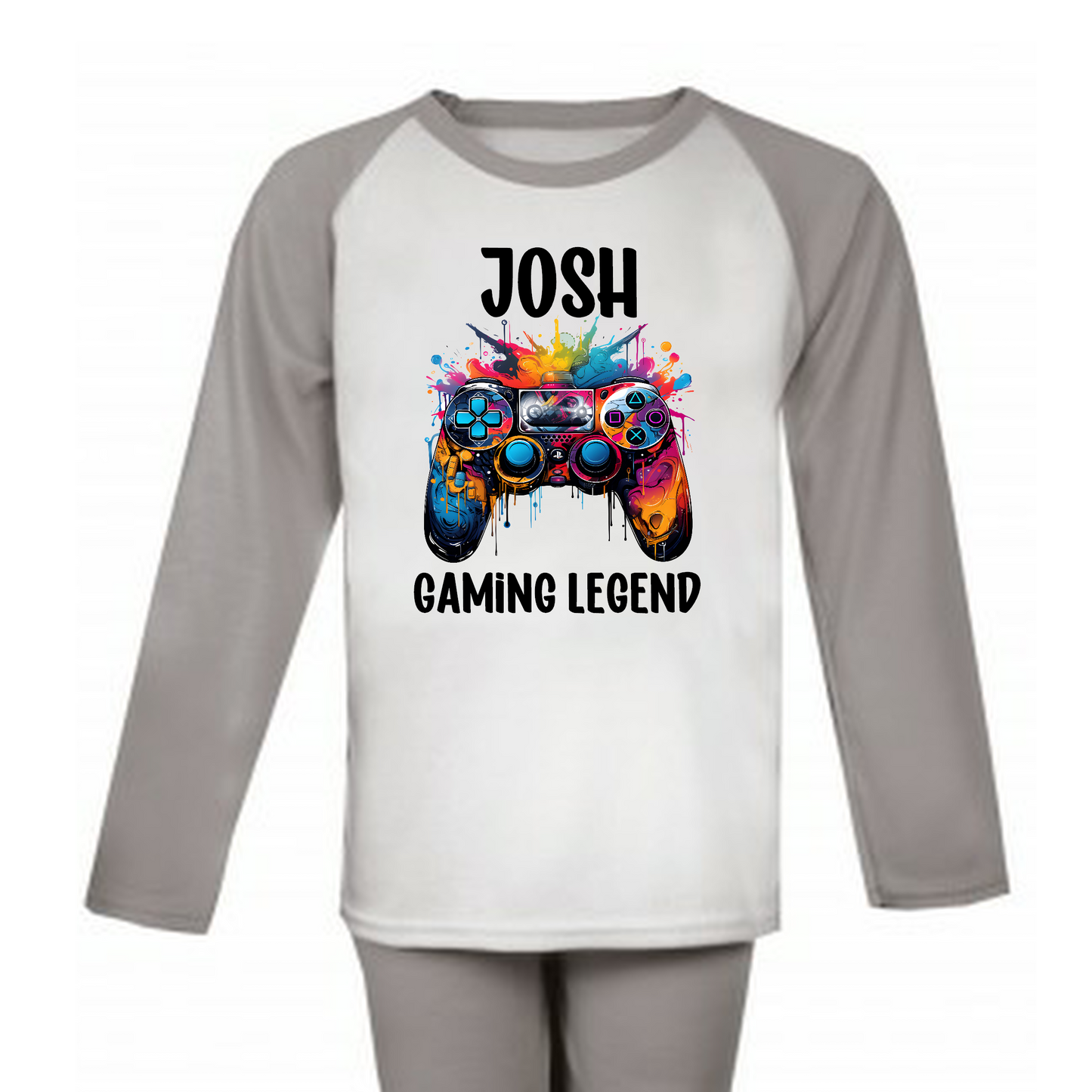 Kids Gaming Personalised Age Pyjamas