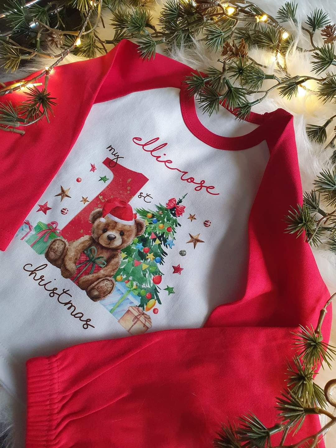 First Christmas Personalised Bear Pyjamas