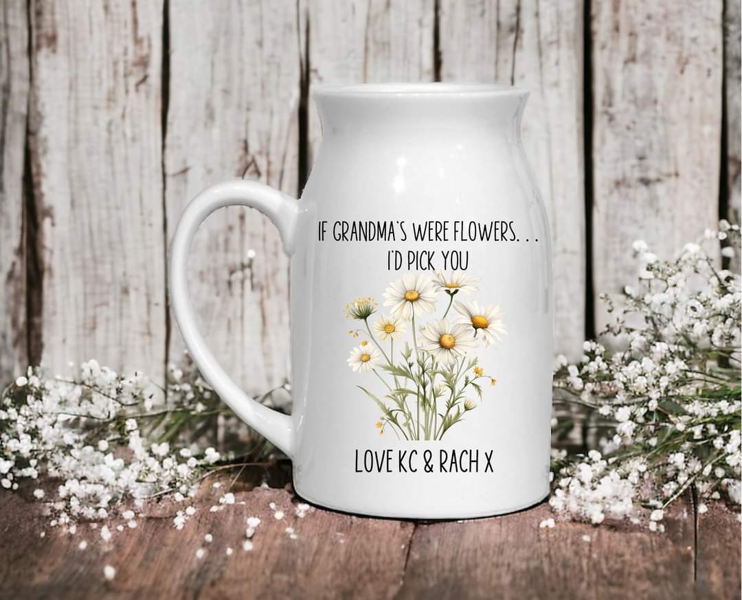 Flower Jar Milk Jug