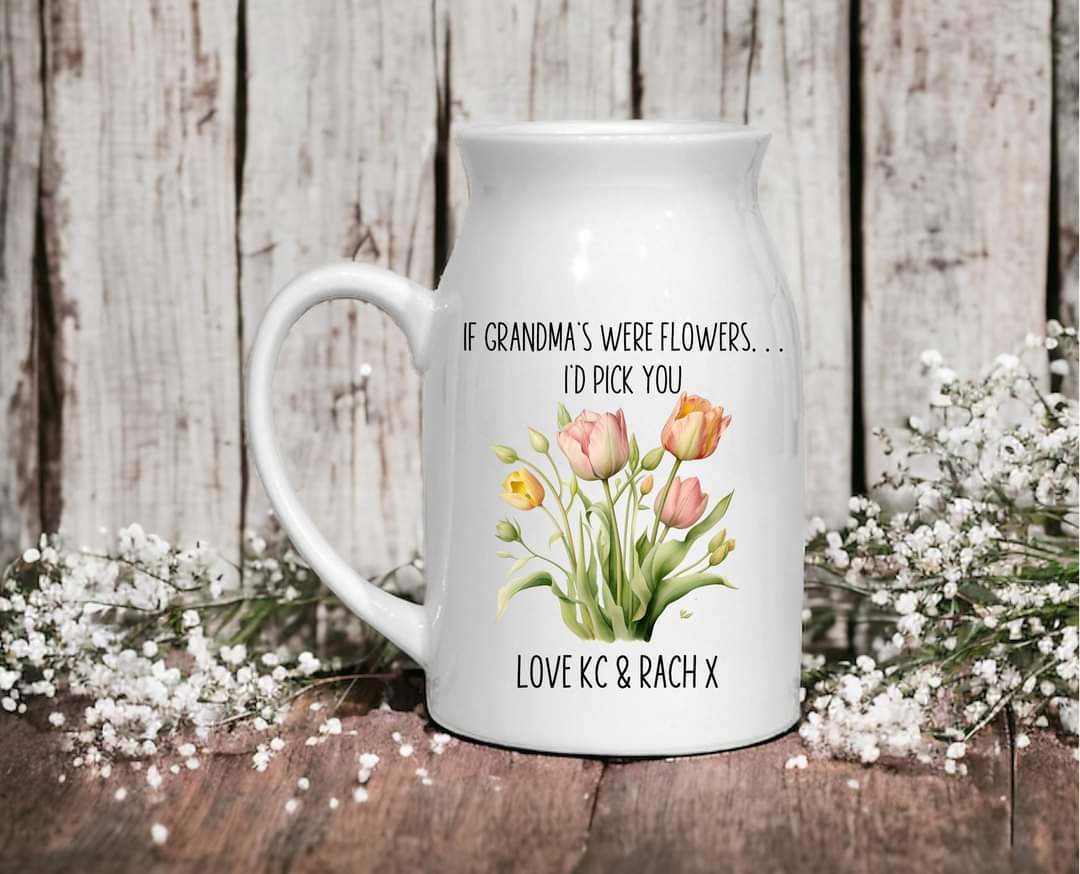 Flower Jar Milk Jug