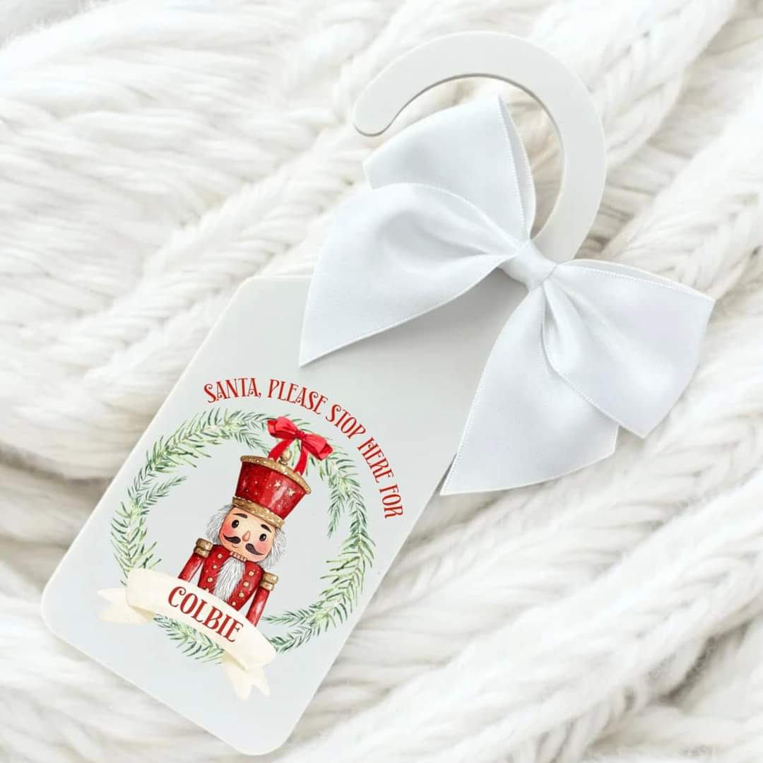 Nutcracker Christmas Door Hanger