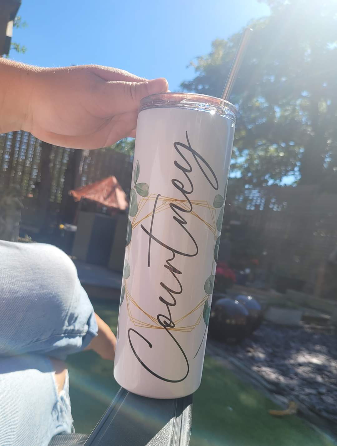 Personalised eucalyptus design 20oz tumbler