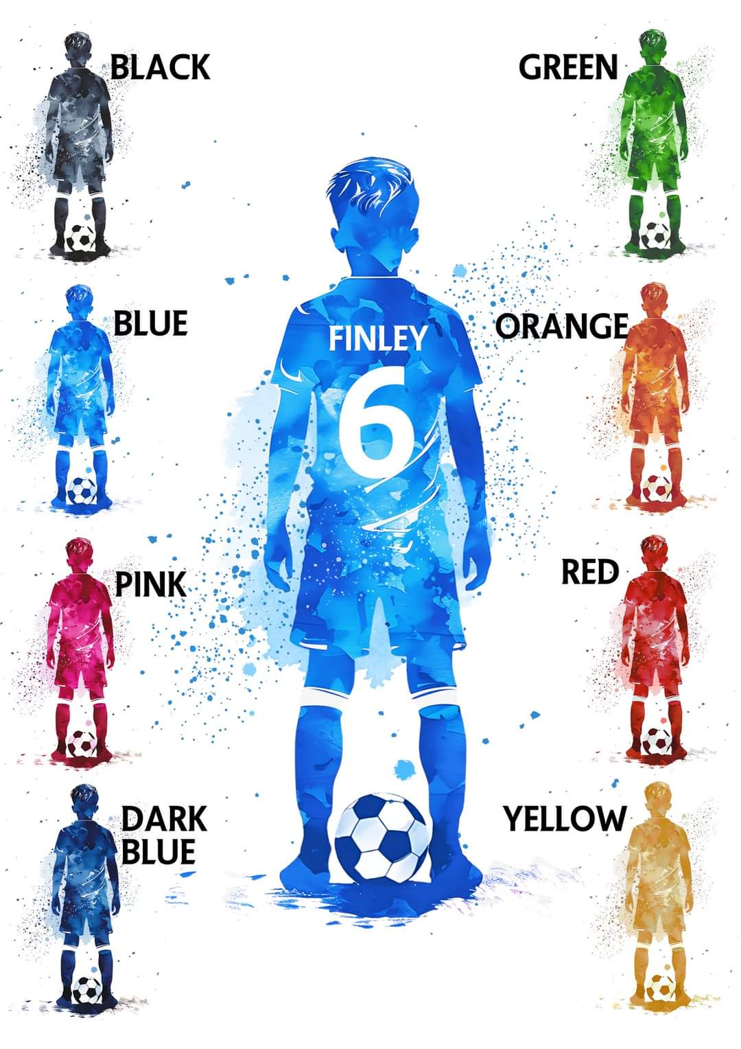 Personalised Footballer Drinks Water Bottle