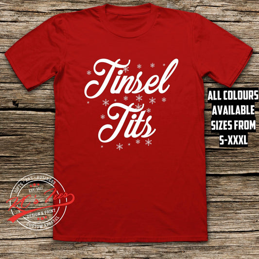 Tinsel Tits Christmas Swear Tshirt
