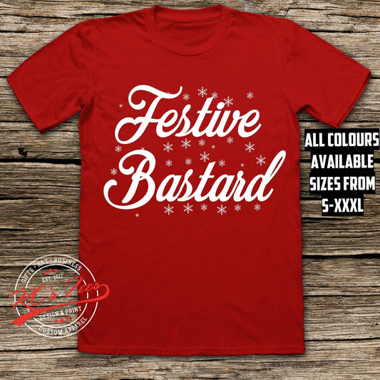 Festive Bastard Christmas Tshirt