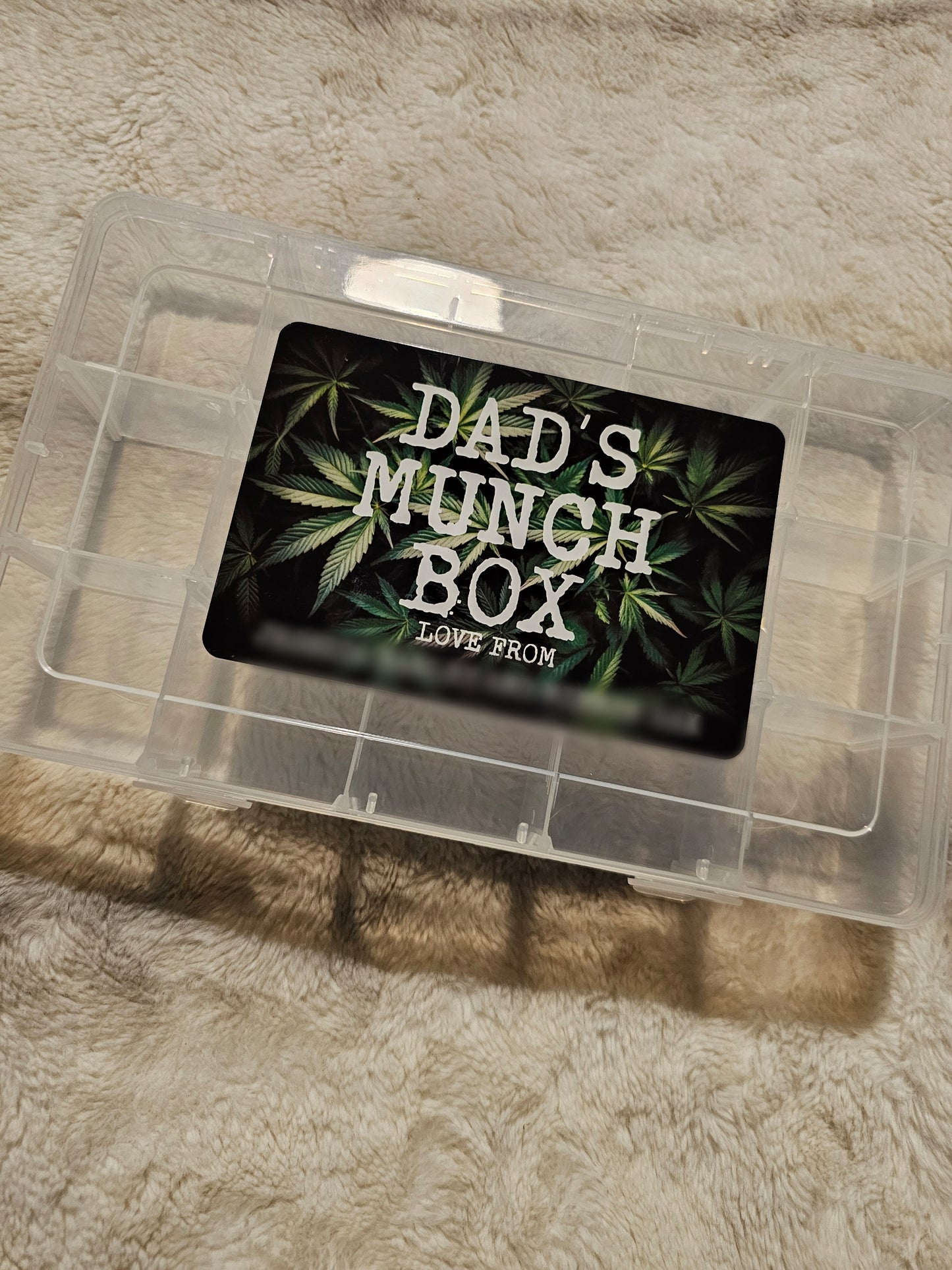 Personalised Multi Section Snack Box Leaf Design