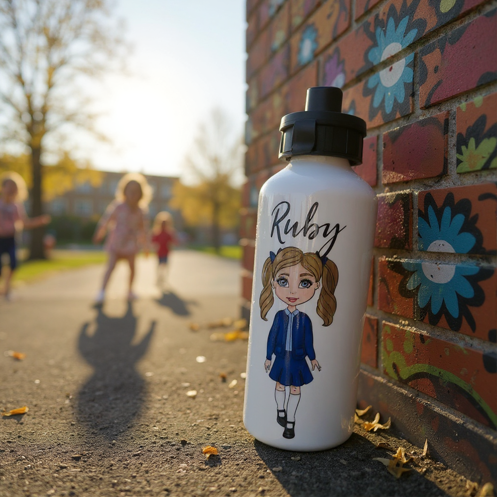 Personalised School kids drink bottle