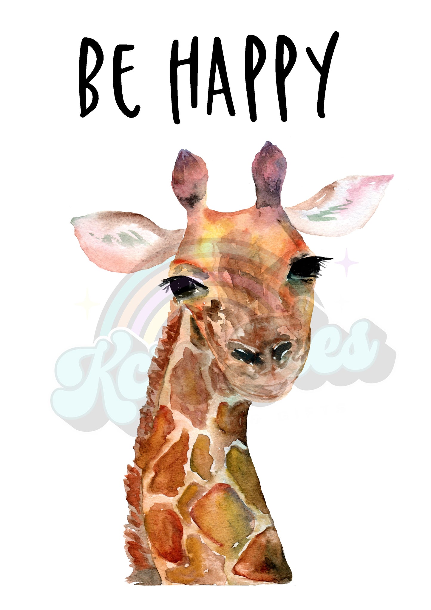Digital Download Giraffe Be Happy