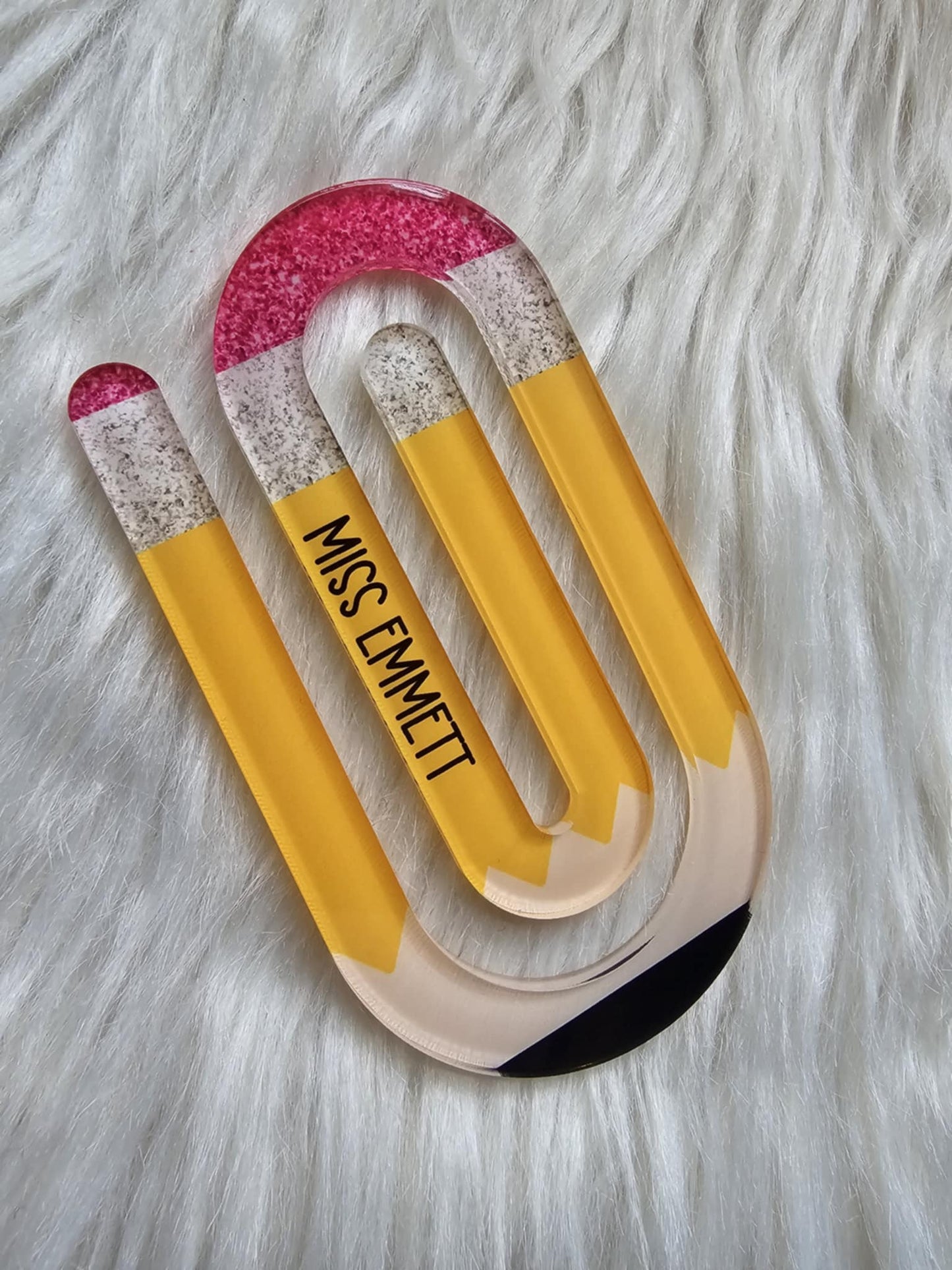 Personalised Teacher Giant Pencil Paperclip Bookmark