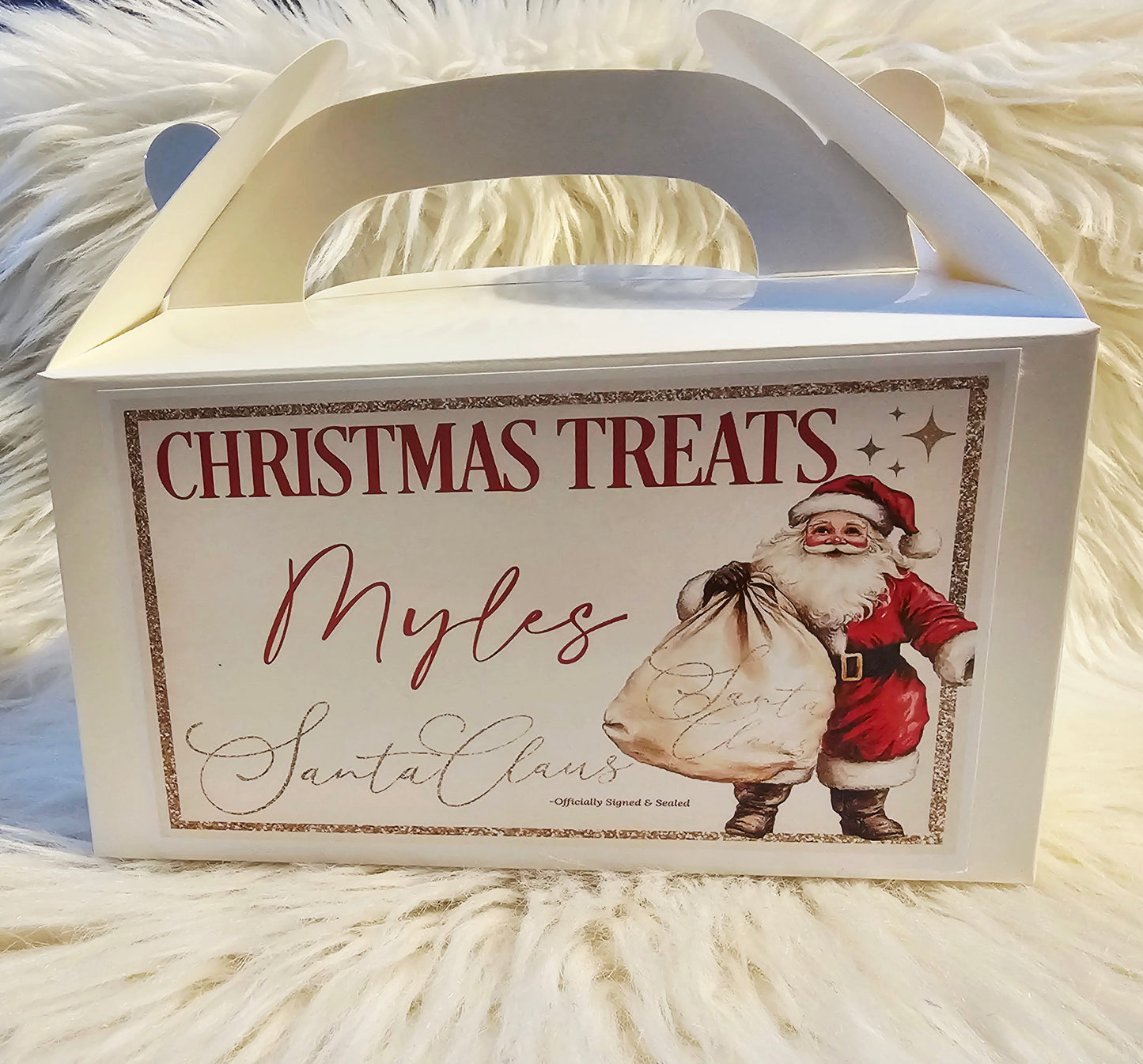 Christmas eve breakfast Set - Placemat, box and letter.
