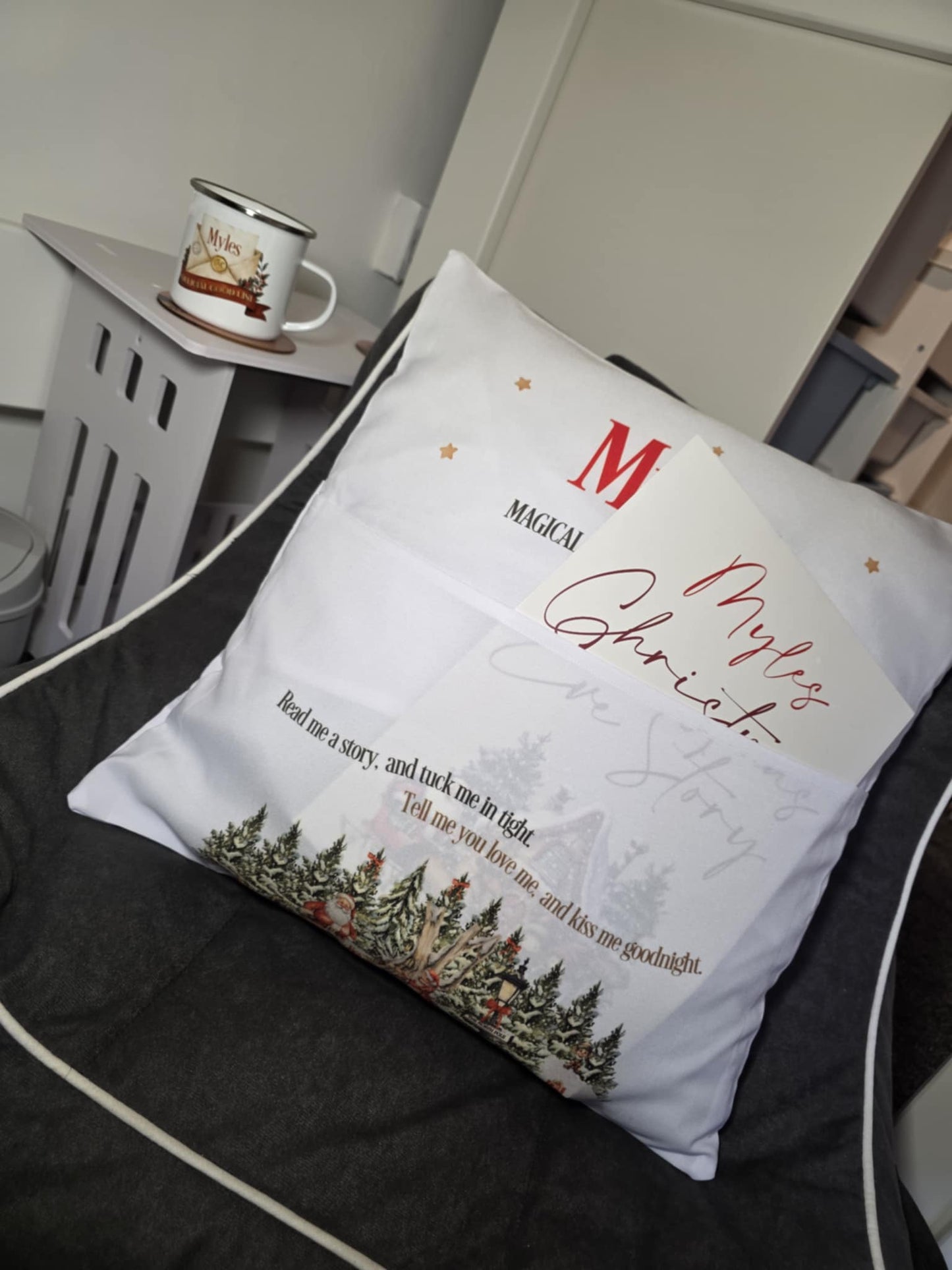Christmas story book cushion