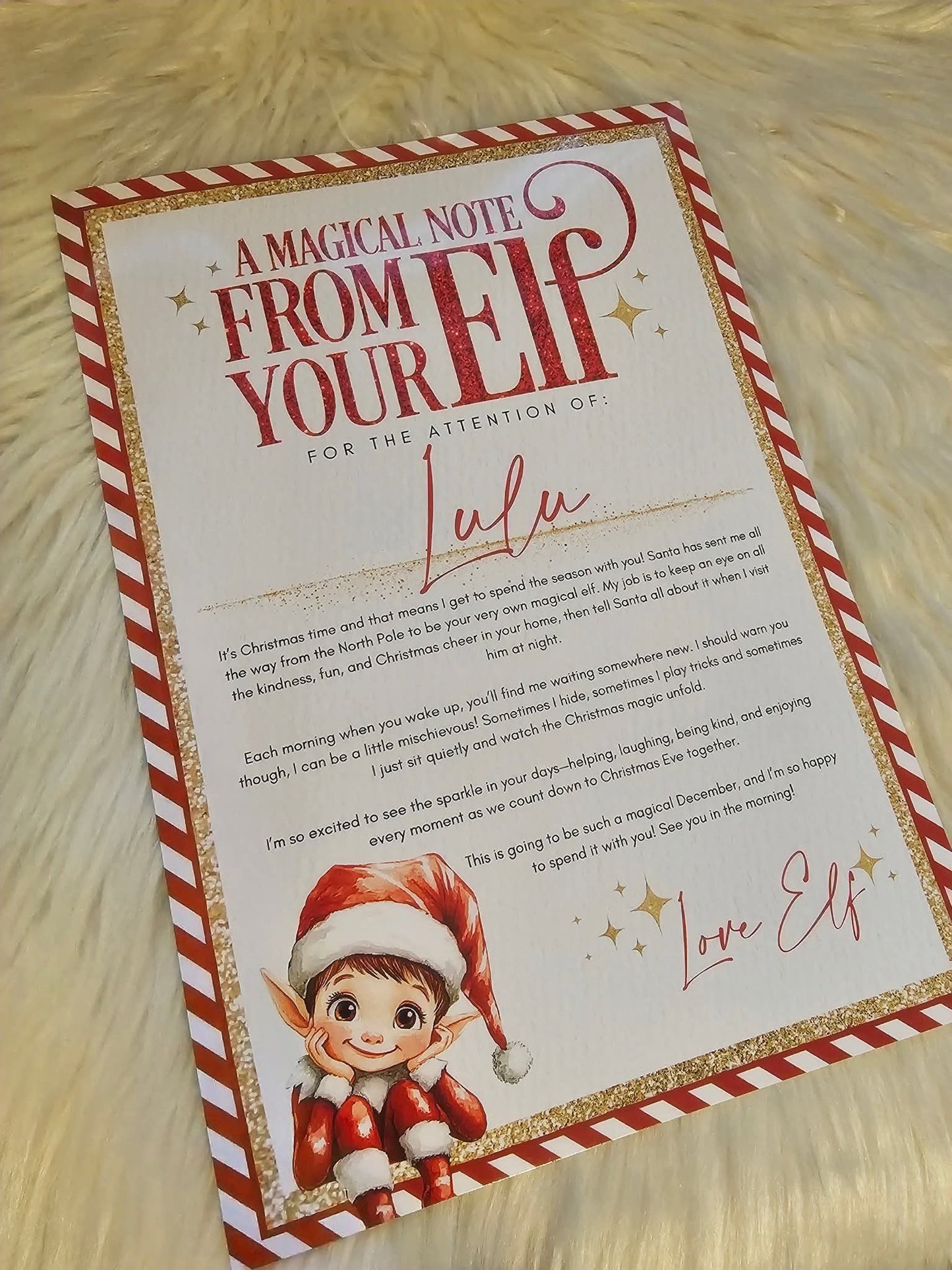Personalised Christmas Letter from your Elf