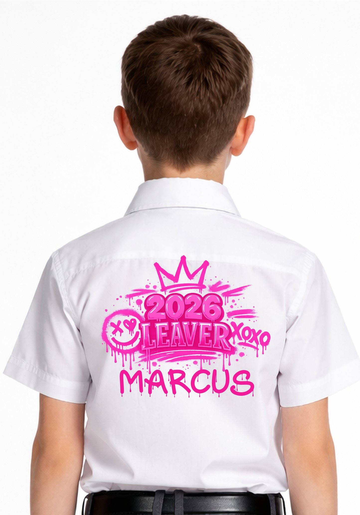 Leavers Shirt Design Graffiti Pink - Print only
