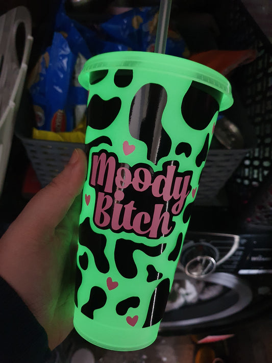 Moody Bitch Glow In The Dark Cold Cup