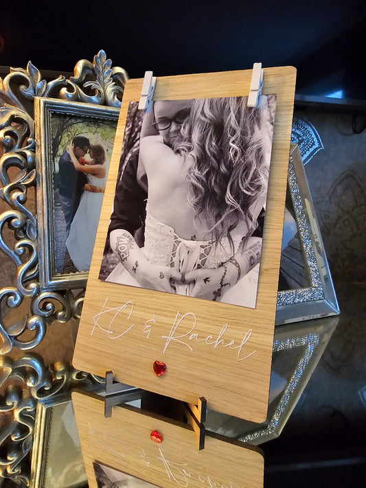 Personalised Photo Peg Picture Frame