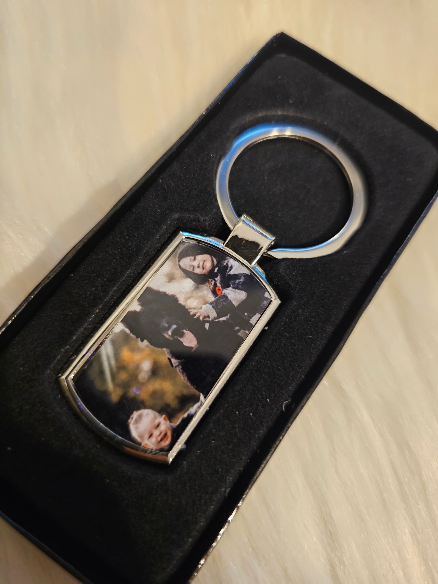 Tag Shape Photo Keyring