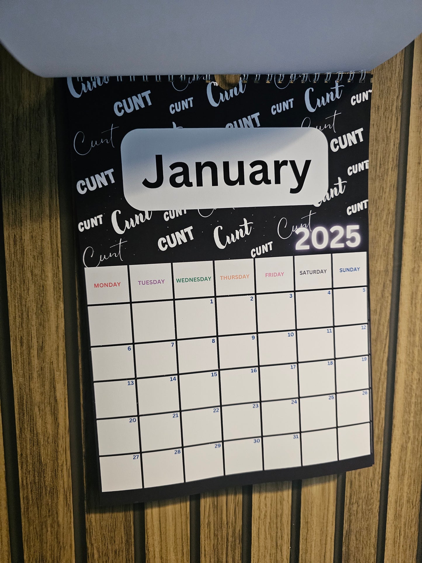 Cunt Swear Calendar 2025