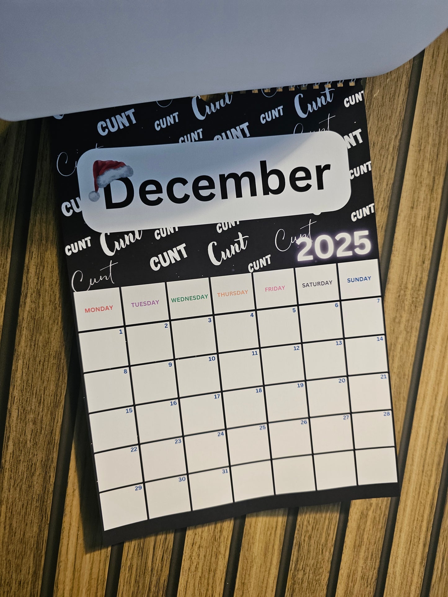 Cunt Swear Calendar 2025