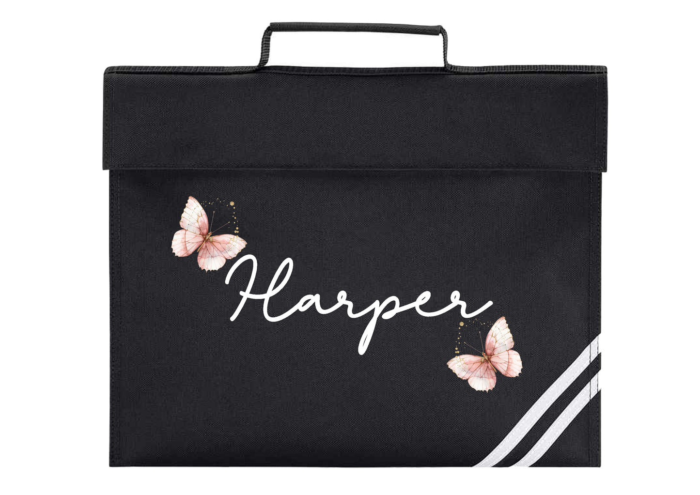 Personalised Butterfly Design Bookbag - All colours